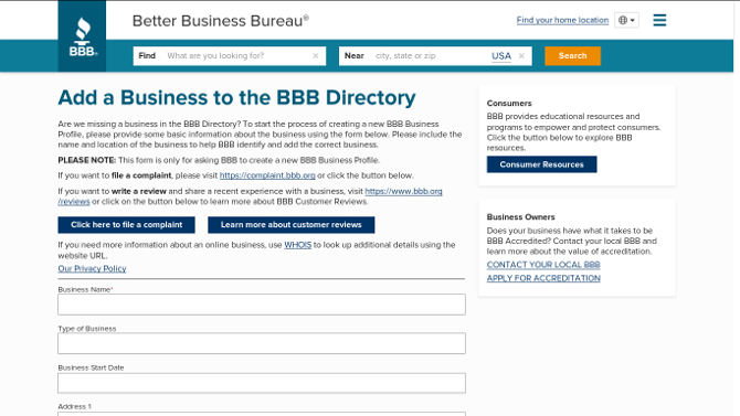 Better Business Bureau