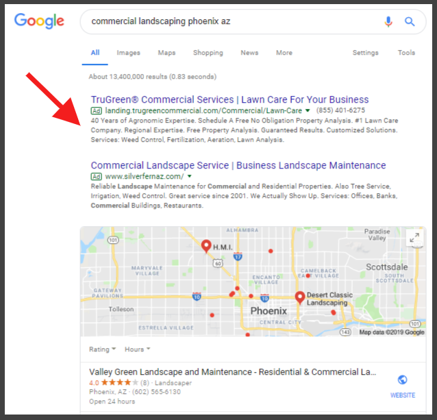 Google Ads Marketing for Contractors top of google placement for contractors