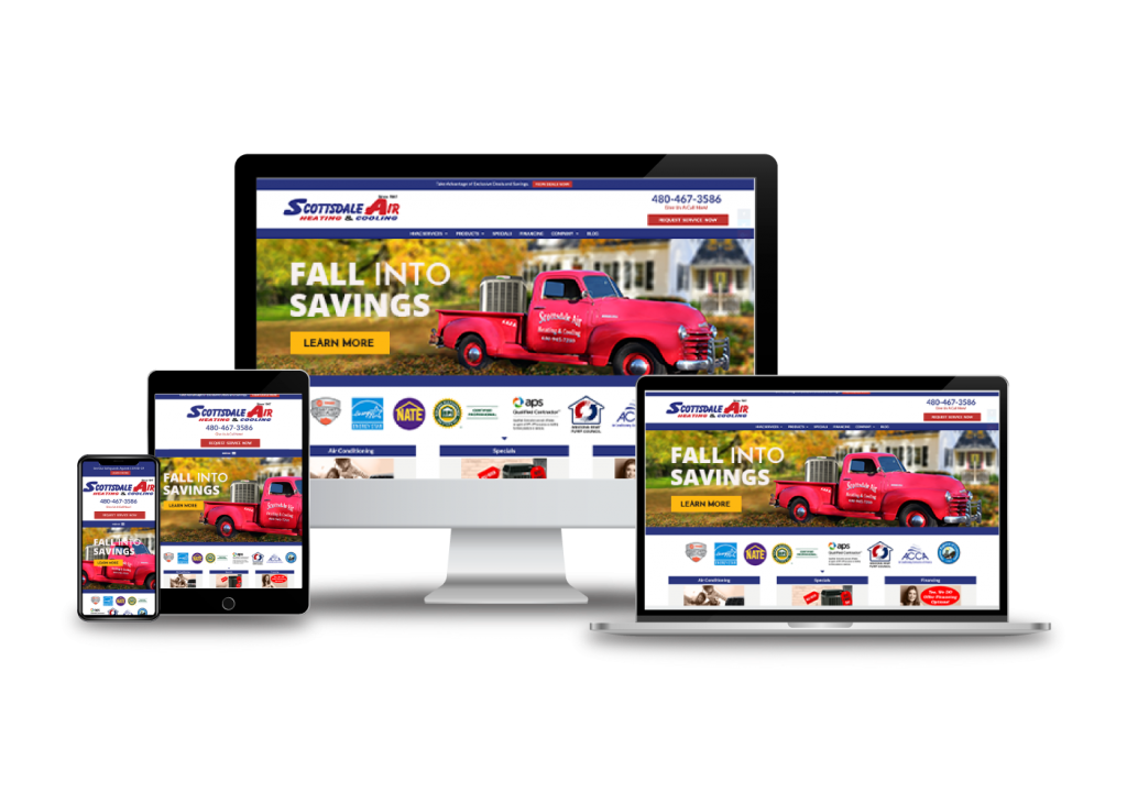 responsive sizes hvac company website