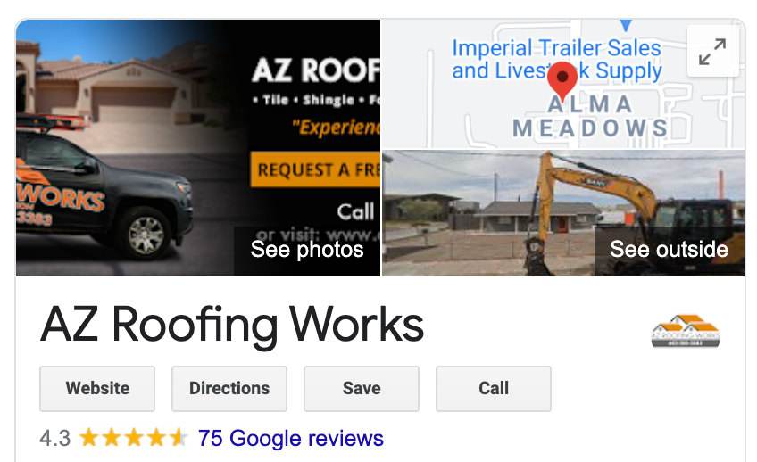 roofing company more google reviews